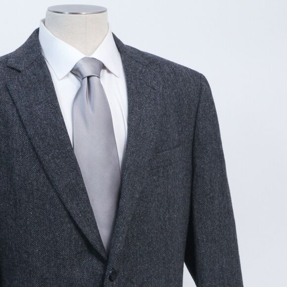 Brooks Brothers Madison Wool Chevron Men's Wool Notch Lapel Blazer Size 46L